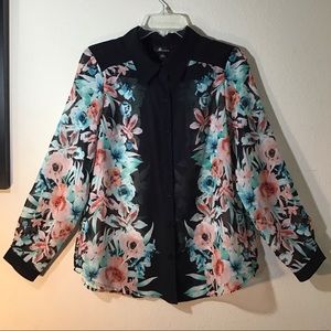 Floral Long Sleeve Blouse by AB Studio